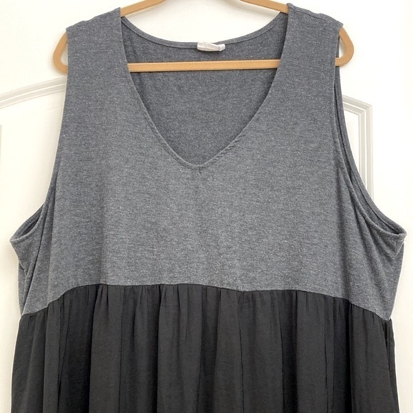 Suzanne Betro Mixed Media Dress Women’s sleeveless Rayon flowy Plus Size 4X Maxi - Picture 3 of 8